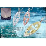 ハワイアン♪オープンクロスサーフボードネックレス/ピンクゴールド
