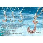 ハワイアン♪釣り針ネックレス（ツヤシェル加工）/ブルー