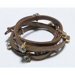 大きなチャーム付♪3重巻ブレス/クリスタルゴールド