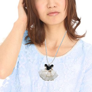 大人可愛い♪ドレスアップチャームネックレス/ブラック 大人可愛い♪ドレスアップチャームネックレス/ブラック