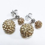 ツインジュエルボールピアス/ゴールド