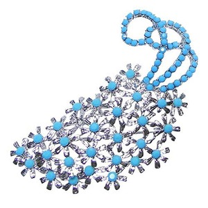 大きなアンティーク花束ブローチ/ブルー 商品画像