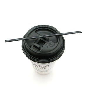 ホットコーヒー用マドラーストロー／18cmブラックカラー 1000本入り - 拡大画像