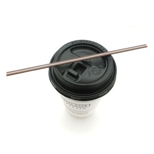 ホットコーヒー用マドラーストロー／15cmチョコカラー 1000本入り - 拡大画像