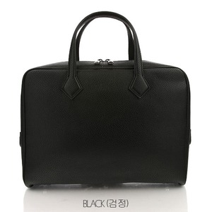 ビジネスバッグとしてもOK♪シンプルなスクエアハンドバッグ/ブラック - 拡大画像