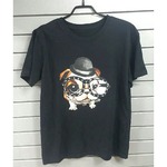 フレンチブルドッグプリントＴシャツ／ブラック