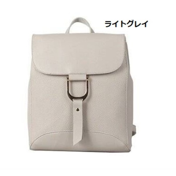 全7色!バックルがポイント!シンプルなミニリュック/ライトグレイf00