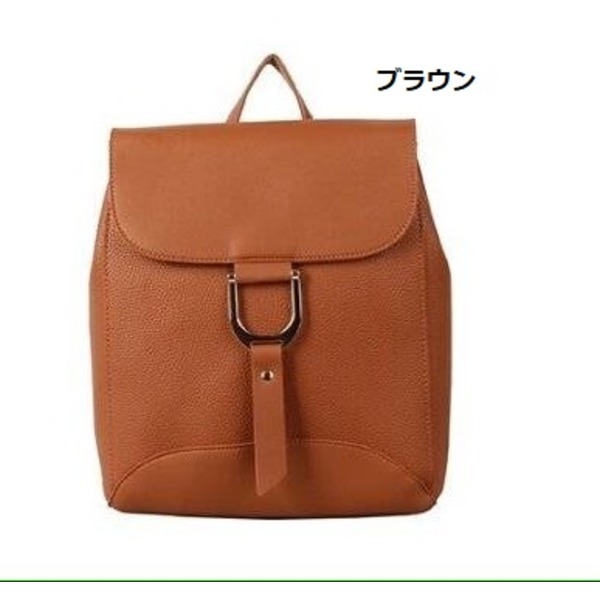 全7色!バックルがポイント!シンプルなミニリュック/ブラウンf00