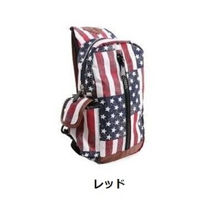 人気のため新カラー追加!登山も普段使いにも。シンプルボディバッグ/ストライプレッド 商品画像