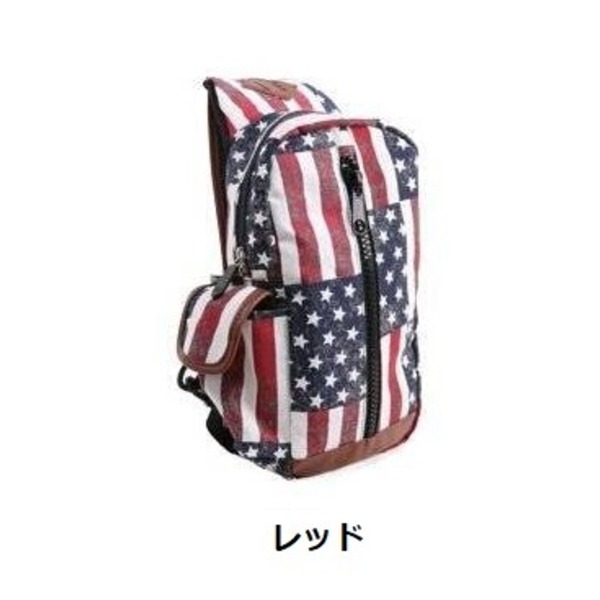 人気のため新カラー追加!登山も普段使いにも。シンプルボディバッグ/ストライプレッドf00