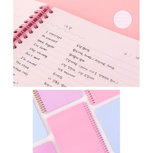 7321Design(7321デザイン) ステッカー付カラフルツインリングノート(ラインノート)ピンク 7321Design(7321デザイン) ステッカー付カラフルツインリングノート(ラインノート)ピンク