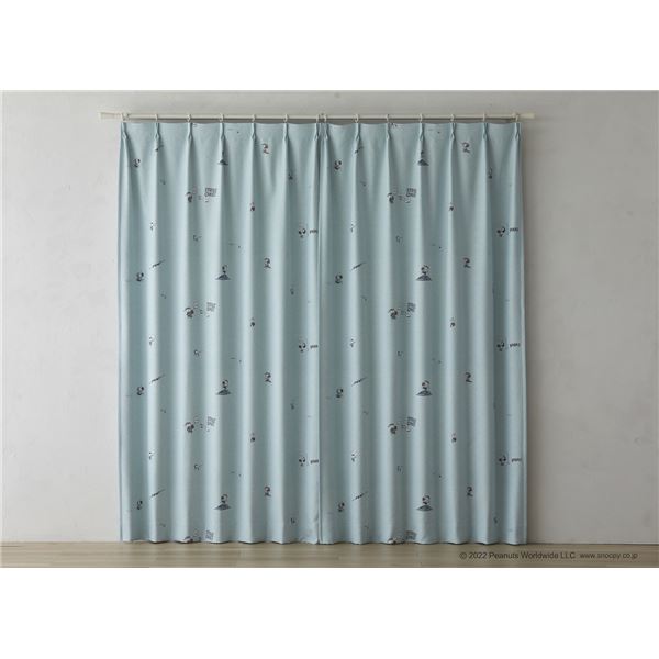 スミノエ PEANUTS 遮光カーテン ベストフォーメーション 約幅100×丈178cm ブルー 1枚入 日本製 b04