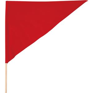 (まとめ)アーテック 旗/フラッグ 【三角旗】 390×300mm ポリエステル製 レッド(赤) 【×40セット】 - 拡大画像