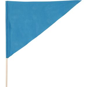 (まとめ)アーテック 旗/フラッグ 【三角旗】 390×300mm ポリエステル製 ブルー(青) 【×40セット】 - 拡大画像