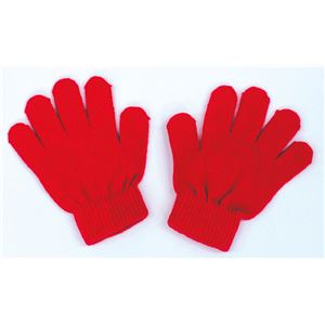 (まとめ)アーテック カラーのびのび手袋 【子供用サイズ】 アクリル製 レッド(赤) 【×50セット】 - 拡大画像