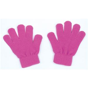 (まとめ)アーテック カラーのびのび手袋 【子供用サイズ】 アクリル製 ピンク(桃) 【×50セット】 - 拡大画像