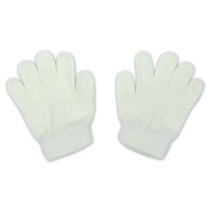 (まとめ)アーテック カラーのびのび手袋 【子供用サイズ】 アクリル製 ホワイト(白) 【×50セット】 - 拡大画像