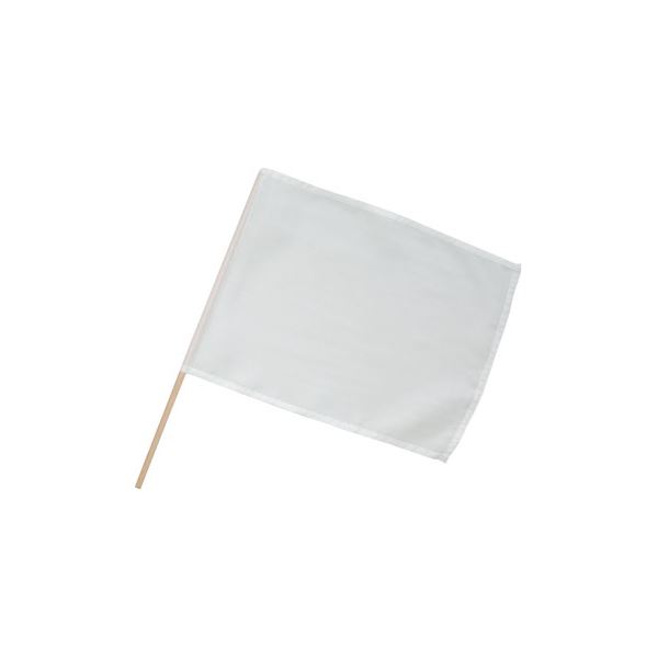 (まとめ)アーテック 旗/フラッグ (小) 410×300mm ポリエステル・綿製 ホワイト(白) (×40セット) b04