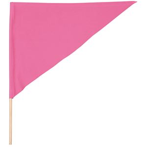 (まとめ)アーテック 旗/フラッグ 【三角旗】 390×300mm ポリエステル製 ピンク 【×40セット】 - 拡大画像