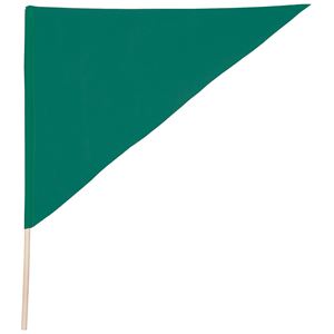 (まとめ)アーテック 旗/フラッグ 【三角旗】 390×300mm ポリエステル製 グリーン(緑) 【×40セット】 - 拡大画像
