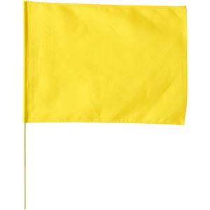 (まとめ)アーテック 旗/フラッグ 【大】 600mmX450mm ポリエステル製 軽量 黄 【×30セット】 - 拡大画像