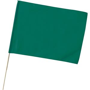 (まとめ)アーテック 旗/フラッグ 【大】 600mmX450mm ポリエステル製 軽量 グリーン(緑) 【×30セット】 - 拡大画像