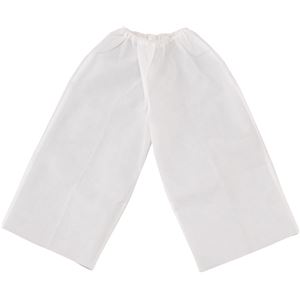 (まとめ)アーテック 衣装ベース 【S ズボン】 不織布 ホワイト(白) 【×15セット】 - 拡大画像