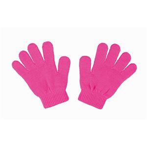 (まとめ)アーテック カラーのびのび手袋 【子供用サイズ】 アクリル製 蛍光ピンク 【×40セット】 - 拡大画像