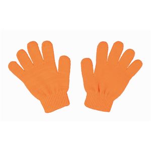 (まとめ)アーテック カラーのびのび手袋 【子供用サイズ】 アクリル製 蛍光オレンジ 【×40セット】 - 拡大画像