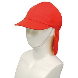 (まとめ)アーテック UVカットたれ付帽子 レッド(赤) 【×15セット】 - 拡大画像