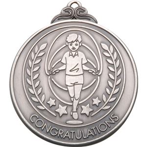 (まとめ)アーテック メダル 「なわとび」 銀 【×15セット】 - 拡大画像