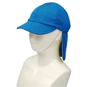 (まとめ)アーテック UVカットたれ付帽子 ブルー(青) 【×15セット】 - 拡大画像