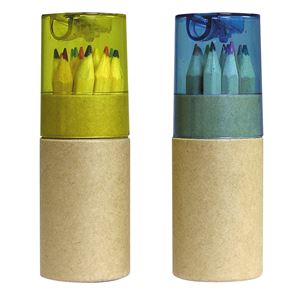 (まとめ)アーテック 鉛筆削り付色鉛筆 黄 12色 【×40セット】 - 拡大画像