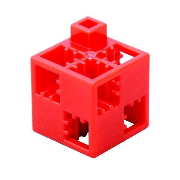 （まとめ）Artecブロック 基本四角 100P 赤(×3セット) b04