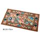 シルクタッチ玄関マット 【2: 約90cm×60cm】 レーヨン100% ブラウン 〔室内/屋内用〕