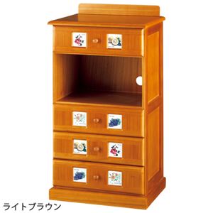 サイドボード/リビングボード (南欧風家具) 【2： 幅45cm】 木製 ホワイトウォッシュ 【完成品】 - 拡大画像