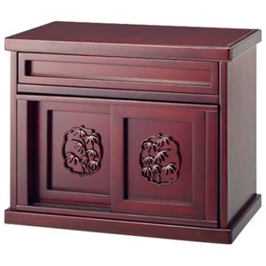 仏壇用彫刻下台 1：　幅50cm - 拡大画像