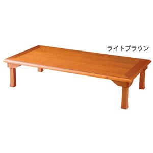 簡単折りたたみ座卓/ローテーブル 【3： 幅150cm】木製 ライトブラウン - 拡大画像