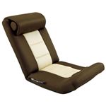 腹筋ラクラクサポートチェア(座椅子/エクササイズ器具) 背部・脚部14段階リクライニング ブラウン