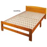 天然木すのこベッド 【シングルサイズ】 幅101cm マットレス/布団使用可 ライトブラウン