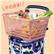 花柄ショッピングカート(ワイヤーカート) アルミ製 軽量 積載荷重最大約20kg ブレーキ/持ち手付バッグ付き 日本製 ブルー(青) - 縮小画像3