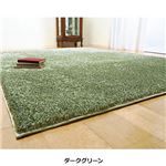 【訳あり・在庫処分】 厚みが選べる カラフルミックスシャギーラ ダークグリーン 【9： レギュラー約3mm だ円約190×240cm】