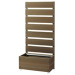 スタイリッシュプランター/パーテーション 【幅56cm ロータイプ】 樹脂素材人工木使用 〔ガーデニング用品 園芸〕