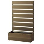 スタイリッシュプランター/パーテーション 【幅72cm ロータイプ】 樹脂素材人工木使用 〔ガーデニング用品 園芸〕
