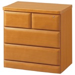 天然木多サイズチェスト ライトブラウン 【6： 幅60cm・3段】