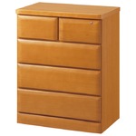 天然木多サイズチェスト ライトブラウン 【7： 幅60cm・4段】