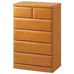 天然木多サイズチェスト ライトブラウン 【8： 幅60cm・5段】