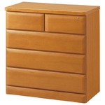 天然木多サイズチェスト ライトブラウン 【12： 幅75cm・4段】