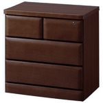 天然木多サイズチェスト ダークブラウン 【6： 幅60cm・3段】