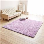 防音さらふわボリュームシャギーラグマット 【約185cm×240cm ラベンダー 】 ホットカーペット対応